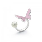 rose papillon ring